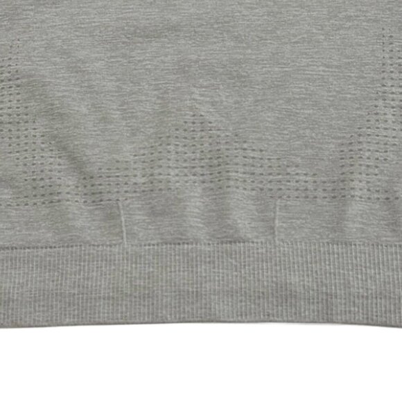 Gymshark Vital Seamless Crop Top workout Long Sleeve Light Grey Athletic Top XL - Picture 4 of 12